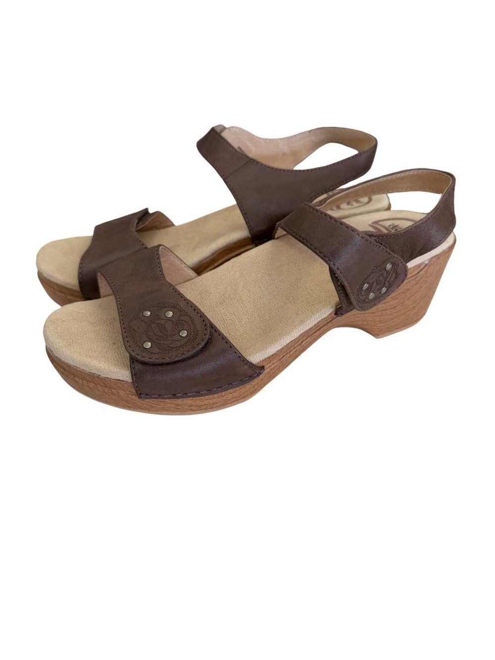 Dansko Embellished Slingback Sandals – Brown – Size 40 / US 9.5–10